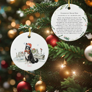 Karelian Bear Dog Monogramm Keramik Ornament