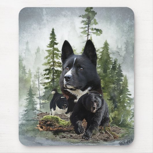 Karelian Bear Dog Mousepad (Vorne)