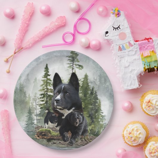 Karelian Bear Dog Pappteller (Party)