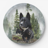 Karelian Bear Dog Pappteller (Vorderseite)