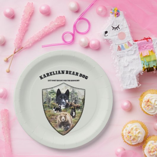 Karelian Bear Dog Pappteller (Party)