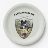 Karelian Bear Dog Pappteller (Vorderseite)