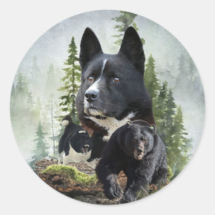Karelian Bear Dog Runder Aufkleber