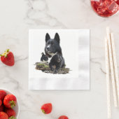 Karelian Bear Dog Serviette (Beispiel)