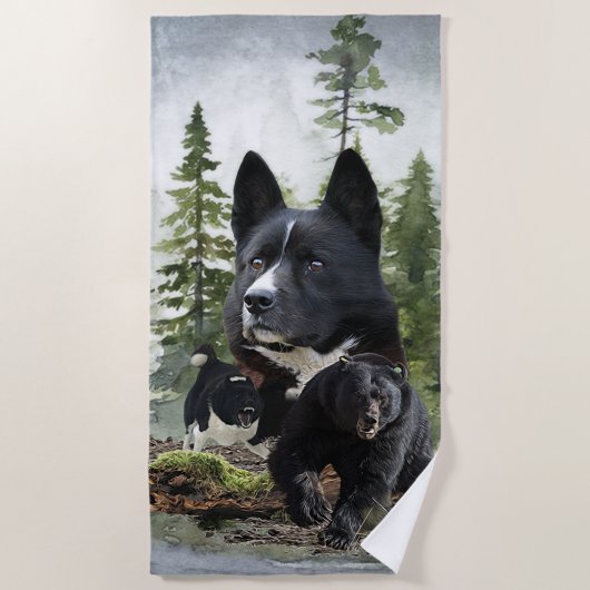 Karelian Bear Dog Strandtuch (Vorderseite)