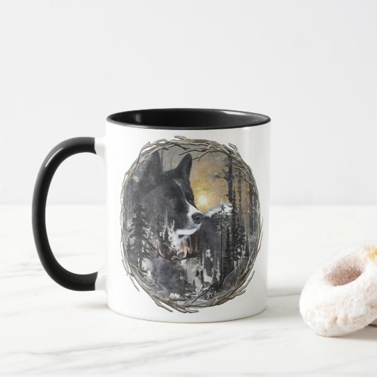 Karelian Bear Dog Tasse (Mit Donut)