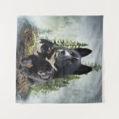 Karelian Bear Dog Wandteppich (Vorderseite (Horizontal))