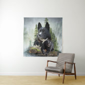 Karelian Bear Dog Wandteppich (Beispiel)