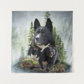 Karelian Bear Dog Wandteppich (Vorderseite)