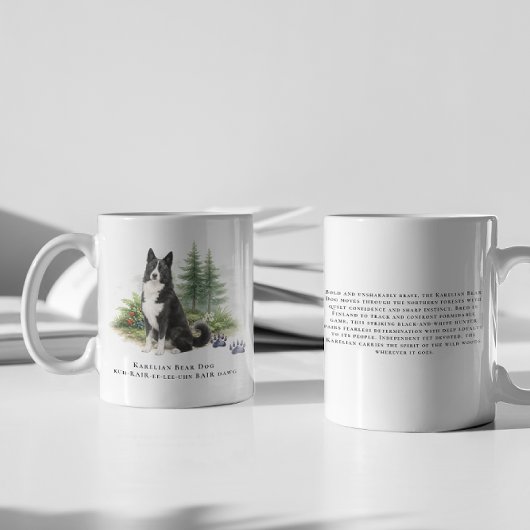 Karelian Bear Dog Watercolor Breed Quote Kaffeetasse