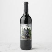 Karelian Bear Dog Weinetikett (Vorderseite)