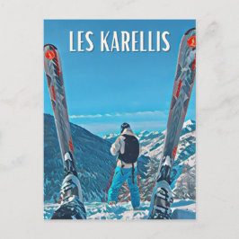 Karellis Skistation Postkarte