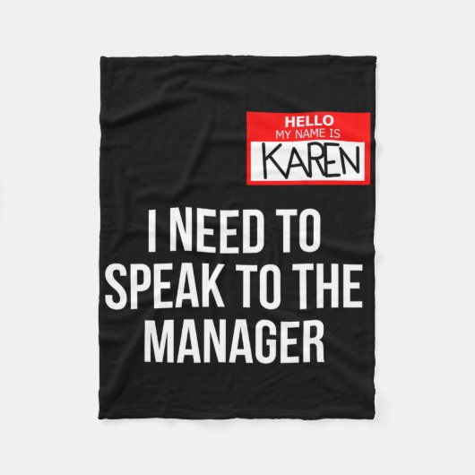 Karen Costume Halloween kann ich mit dem Manager s Fleecedecke (Vorderseite)