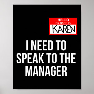 Karen Costume Halloween kann ich mit dem Manager s Poster