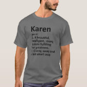 KAREN Definition Personalisierter Weihnachtsname T-Shirt (Vorderseite)
