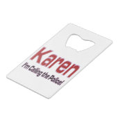 Karen Geldbeutel Flaschenöffner (Vorderseite Schrägansicht)