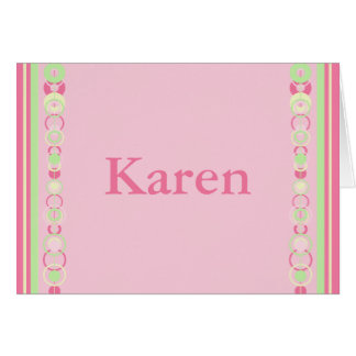 Karen Modern Circle Individuelle Name Card