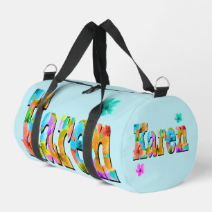 Karen Name Mit Blüten, Duffle Bag