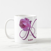 Karen-Name Monogramm Rosa Rosa Blütenblüte