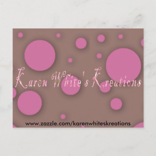 Karen Whites Kreations Postcard Postkarte (Vorderseite)