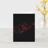 Karen With Her Wine  Karte (Gelbe Blume)