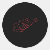 Karen With Her Wine Runder Aufkleber (Vorderseite)