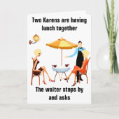 Karens Funny Birthday Karte (Vorderseite)