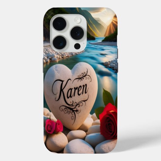 Karens Herz am Fluss Case-Mate iPhone Hülle (Rückseite)