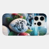 Karens Herzstein am Fluss Case-Mate iPhone Hülle (Rückseite (Horizontal))