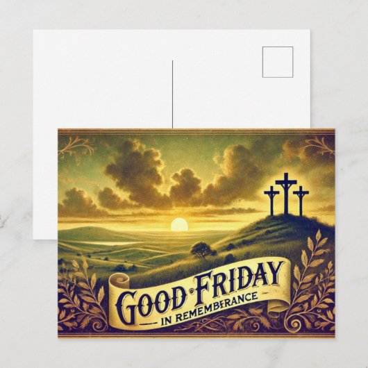 Karfreitag Postkarte (Vorne/Hinten)