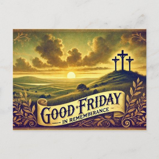 Karfreitag Postkarte (Vorderseite)