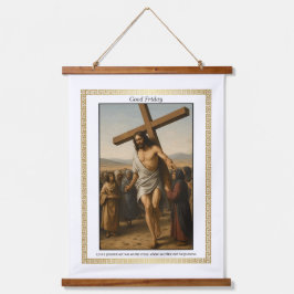 Karfreitag-Schriftteppiche Wandteppich Mit Holzrahmen