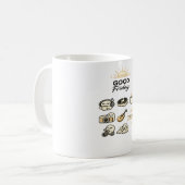 Karfreitags-Wochenend-Vibes Kaffeetasse (Vorderseite Links)