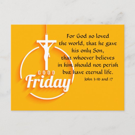 Karfreitagskarte Feiertagspostkarte (Vorderseite)