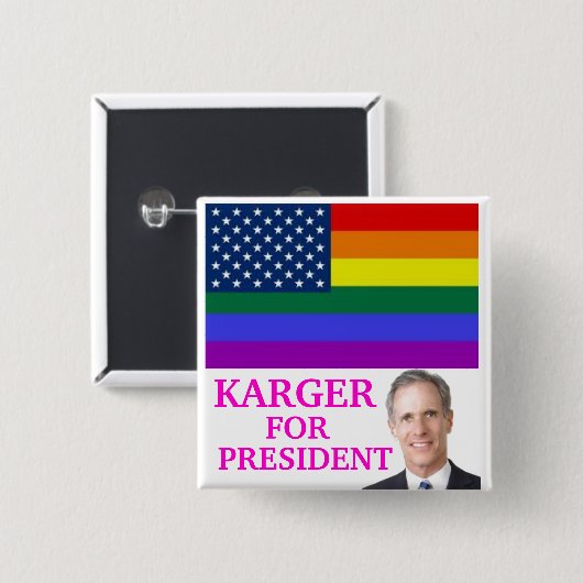 KARGER FÜR PRÄSIDENTEN BUTTON (Vorne & Hinten)