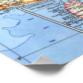 " Karibik: 1962/Gegenwart - Westindische Landkarte Poster (Ecke)