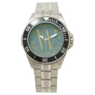 Karibik Aktuelle Farbe Mit Monogramm Trauzeugen Armbanduhr