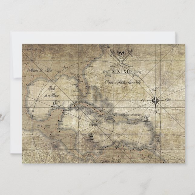 Karibik - alte Karte (Vorderseite)