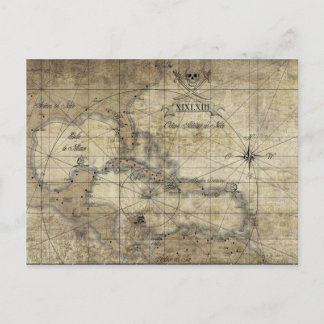 Karibik - alte Karte