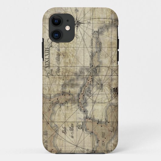 Karibik - alte Karte Case-Mate iPhone Hülle (Rückseite)