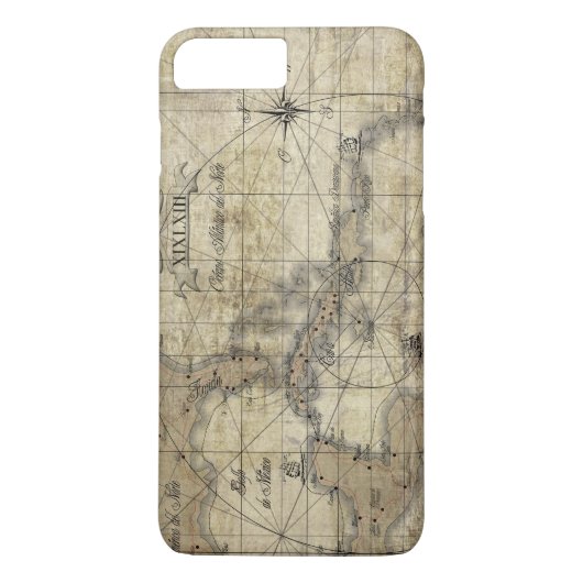Karibik - alte Karte Case-Mate iPhone Hülle (Rückseite)