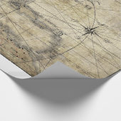 Karibik - alte Karte Geschenkpapier (Ecke)