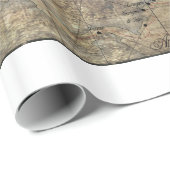 Karibik - alte Karte Geschenkpapier (Rolleneckpunkt)