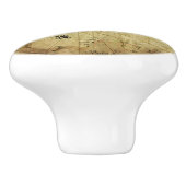 Karibik - alte Karte Keramikknauf (Seitenansicht)