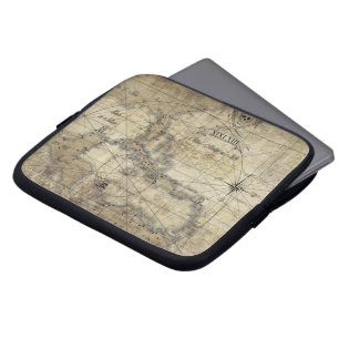 Karibik - alte Karte Laptopschutzhülle