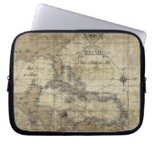 Karibik - alte Karte Laptopschutzhülle (Vorderseite)