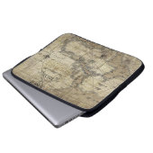 Karibik - alte Karte Laptopschutzhülle (Vorne Knopf)