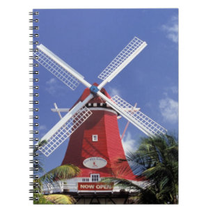 Karibik, Aruba. Alte Mühle, umgebaut in 'Mühle Notizblock