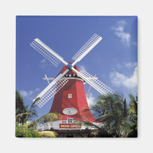 Karibik, Aruba. Alte Mühle, umgewandelt in "Mühl Magnet