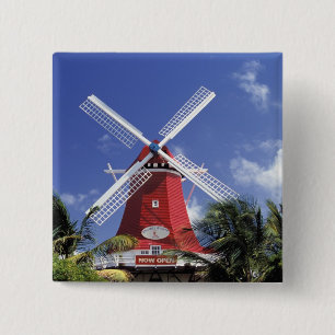 Karibik, Aruba. Alte Mühle, umgewandelt in "Mühle" Button